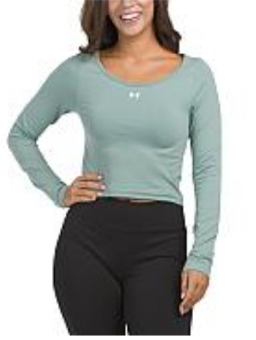 NWT Under Armour Vanish Seamless Ling Sleeve Activewear Top Light Green■ Size L